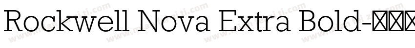 Rockwell Nova Extra Bold字体转换